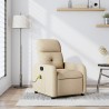 Fauteuil inclinable de massage crème tissu 624843624843