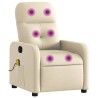 Fauteuil inclinable de massage crème tissu 624843624843