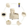 Fauteuil inclinable de massage crème tissu 624843624843
