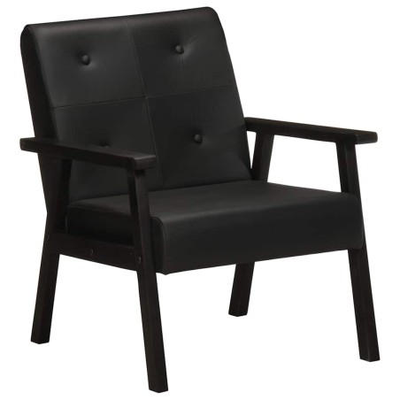 Fauteuil noir cuir véritable 624845624845
