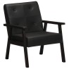 Fauteuil noir cuir véritable 624845624845