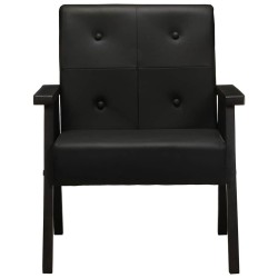 Fauteuil noir cuir véritable 624845624845