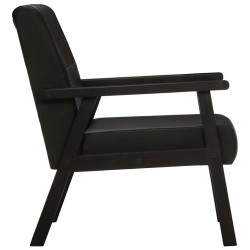 Fauteuil noir cuir véritable 624845624845
