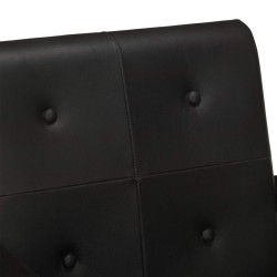 Fauteuil noir cuir véritable 624845624845