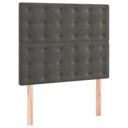 Tête de lit Gris foncé 80x5x118/128 cm Velours 624846624846