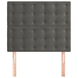 Tête de lit Gris foncé 80x5x118/128 cm Velours 624846624846
