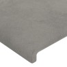 Tête de lit à LED Gris clair 203x16x118/128 cm Velours 624848624848