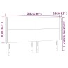 Tête de lit à LED Gris clair 203x16x118/128 cm Velours 624848624848