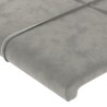 Tête de lit à LED Gris clair 203x16x118/128 cm Velours 624849624849