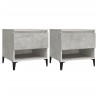 Tables d'appoint 2 pcs Gris béton 50x46x50 cm Bois d'ingénierie 624854624854