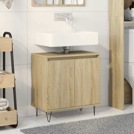 Armoire de bain chêne sonoma 58x33x60 cm bois d'ingénierie 624855624855