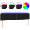 Tête de lit à LED Noir 180x5x78/88 cm Tissu 624858624858