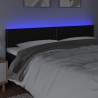 Tête de lit à LED Noir 180x5x78/88 cm Tissu 624858624858