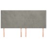 Tête de lit avec oreilles Gris clair 203x16x118/128 cm Velours 624862624862