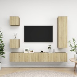 Ensemble de meubles TV 5 pcs Chêne sonoma Bois d'ingénierie 624863624863