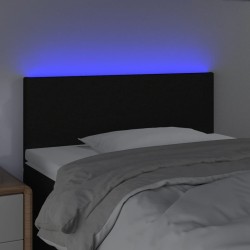 Tête de lit à LED Noir 80x5x78/88 cm Tissu 624874624874