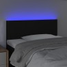 Tête de lit à LED Noir 80x5x78/88 cm Tissu 624874624874