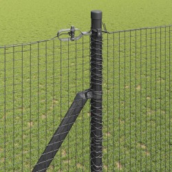 Clôture en fil soudé avec pointes 11 x 1,5 m Gris Maille 624877624877