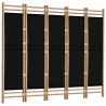 Cloison de séparation pliante 5 panneaux 200 cm Bambou et toile 624880624880