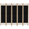Cloison de séparation pliante 5 panneaux 200 cm Bambou et toile 624880624880