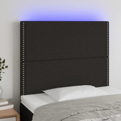 Tête de lit à LED Noir 90x5x118/128 cm Tissu 624885624885