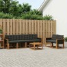 Ensemble de canapés d'extérieur 7 pcs Naturel et noir 624886624886
