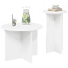 Ensemble de tables d'appoint 2 pcs Blanc Bois d'ingénierie 624887624887