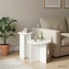 Ensemble de tables d'appoint 2 pcs Blanc Bois d'ingénierie 624887624887