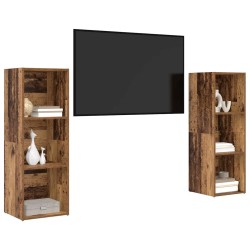 Ensemble meuble TV 2 pcs Bois Ancien 107 x 35 x 37 cm 624888624888