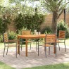 Ensemble de salle à manger pour jardin 5 pcs Gris 624898624898