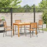 Ensemble de salle à manger pour jardin 5 pcs Gris 624898624898