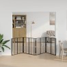 Porte pour chien 4 pcs Noir 100 x 80 cm Acier galvanisé 624901624901