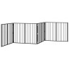 Porte pour chien 4 pcs Noir 100 x 80 cm Acier galvanisé 624901624901