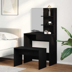 Ensemble de Coiffeuse 2 pcs Chêne noir Bois d'ingénierie 624902624902