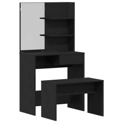 Ensemble de Coiffeuse 2 pcs Chêne noir Bois d'ingénierie 624902624902
