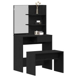 Ensemble de Coiffeuse 2 pcs Chêne noir Bois d'ingénierie 624902624902