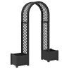 Arc à Roses avec Jardinière Anthracite 168,5 x 43 x 207 cm PP 624908624908