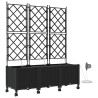 Porte-plante de jardin avec irrigation et roues 3 pc Noir PP 624910624910