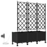 Porte-plante de jardin avec irrigation et roues 3 pc Noir PP 624910624910