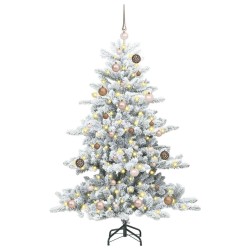 Sapin de Noël Artificiel à Branches Articulées Blanc 150 cm 624911624911
