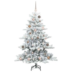 Sapin de Noël Artificiel à Branches Articulées Blanc 150 cm 624911624911