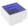 Table de chevet avec LED infini blanc 40x40x30 cm 624912624912