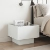 Table de chevet avec LED infini blanc 40x40x30 cm 624912624912