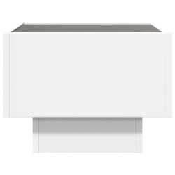 Table de chevet avec LED infini blanc 40x40x30 cm 624912624912