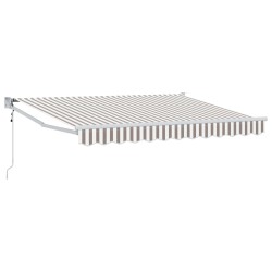 Auvent rétractable Gris clair et blanc 3,5 x 2,5 m 624913624913