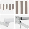 Auvent rétractable Gris clair et blanc 3,5 x 2,5 m 624913624913