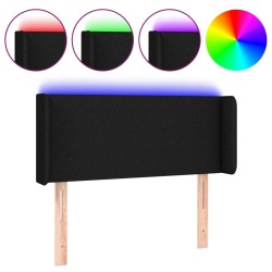 Tête de lit à LED Noir 83x16x78/88 cm Tissu 624917624917