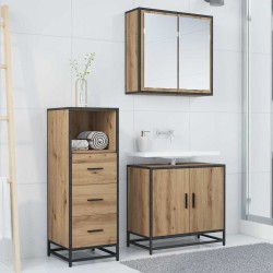 Ensemble de mobilier de salle de bain Chêne artisanal 624924624924