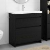Ensemble de mobilier de salle de bain Chêne noir 624928624928
