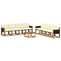 Ensemble de canapés d'extérieur 9 pcs Naturel et Crème 624930624930